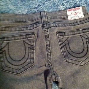 Grey true religion capris! ✂Price cut !!