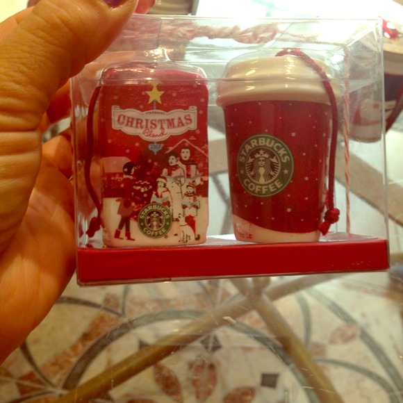 Yearly Starbucks Christmas Ornaments 10pc.  NWT