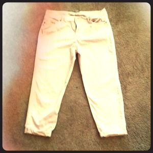 Baby pink jeans.