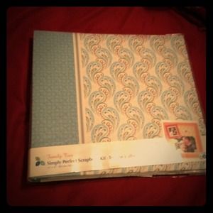 Scrap book with paper and stickers inside