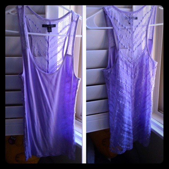 Lacy lavender tank top