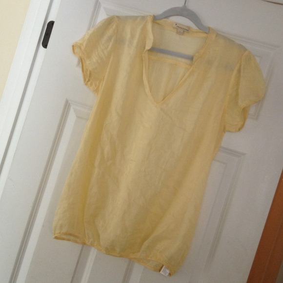 Sheer yellow top