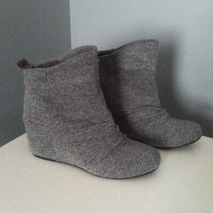 ALDO Gray Wedge Booties RESERVED!!!
