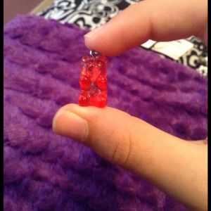 Red Gummy Bear Necklace Charm