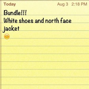 Shoes and north face jacket