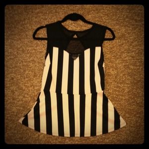 SOLD IN BUNDLE-Striped peplum shirt!!