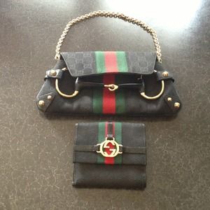 Authentic Gucci Horsebit Handbag and Wallet