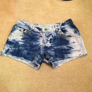 Acid Wash Jean Shorts