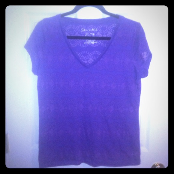 PURPLE SEE THU V NECK