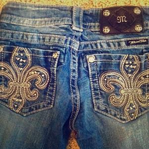 Miss Me Jeans! Medium-Dark Wash Straight Cut