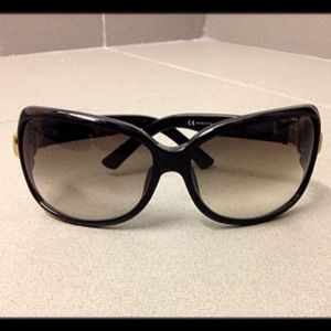 AUTHENTIC GUCCI Gold Buckle Sunglasses