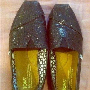 Black Sparkly Toms Reserved for Maddie_Mouse
