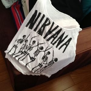 Brandy Melville cropped nirvana tank