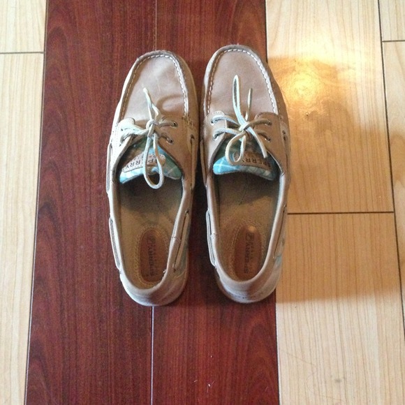 Blue and Tan Sperrys