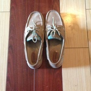 Blue and Tan Sperrys