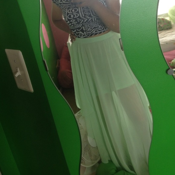 *REDUCED* Mint green maxi skirt