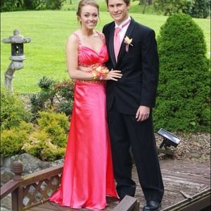 Coral prom dress