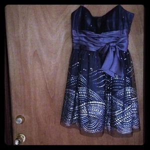 Black and silver formal dress