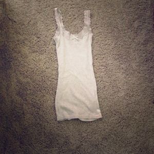 Soft gray tank with little bow