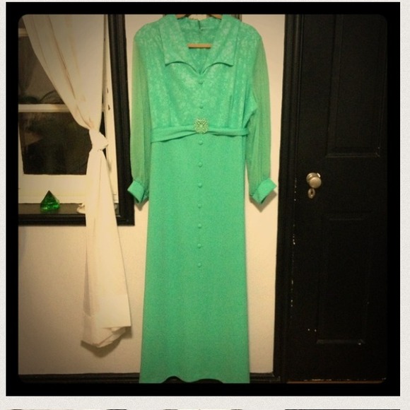 Vintage Green Dress.