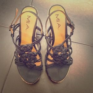 Like new black Mia wedge espadrilles.
