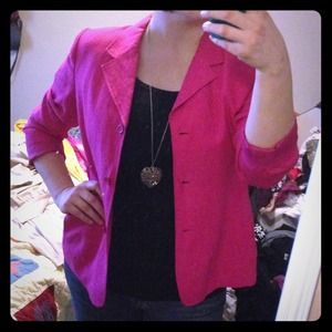 Pink Linen Blazer