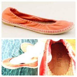 J.crew espadrille ballet flats. Modern red