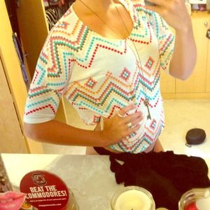 Aztec printed three quarter sleeved shirt