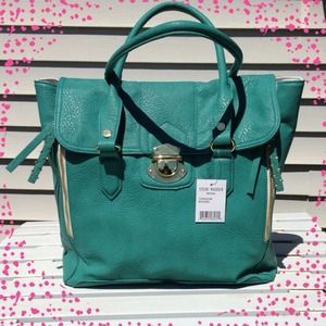Steve Madden Bags - New Steve Madden Turquoise Leather Satchel Steve Madden Bags - New Steve Madden Turquoise Leather Satchel