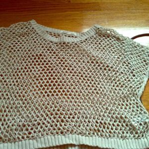 Netted cream shirt !