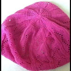 Pink Crochet Beret