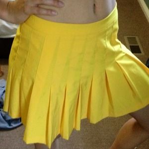 Bright yellow skirt