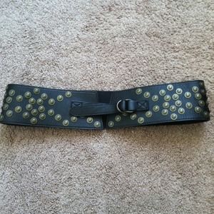 Black Studded Waist Belt