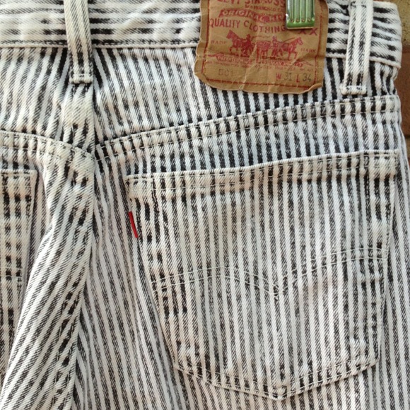 ๐ฅ๐ธLevi's vintage 31x34 striped denim RARE - Picture 2 of 4
