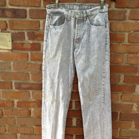 ๐ฅ๐ธLevi's vintage 31x34 striped denim RARE - Picture 4 of 4