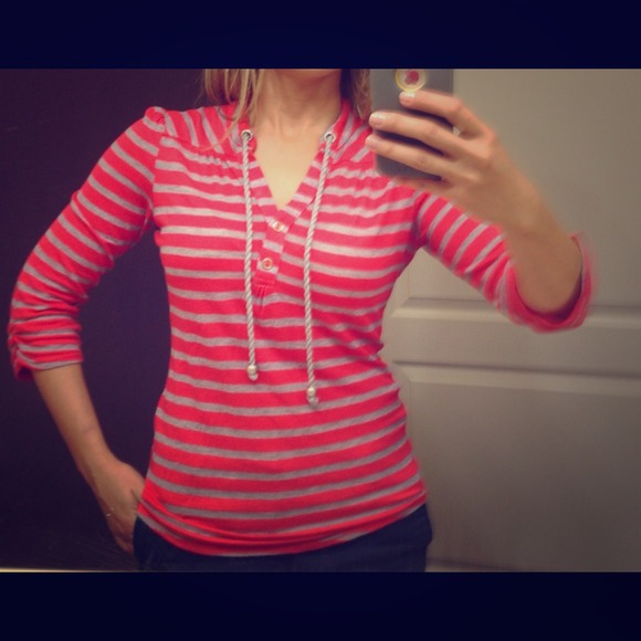 Ella Moss Quarter Sleeve Stripe Top - Picture 1 of 4