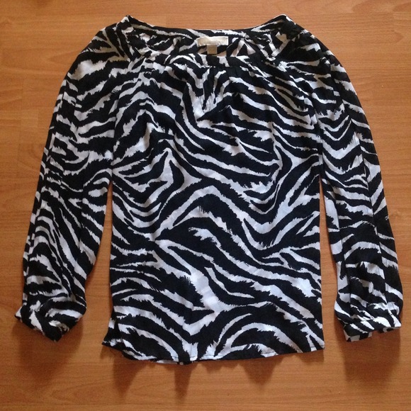 Michael Kors Zebra Print Top XS