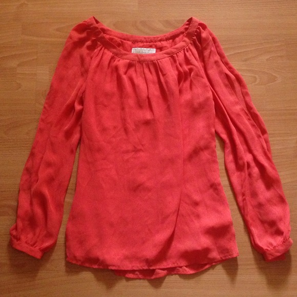 Michael Kors Papaya Long Sleeve Top XS