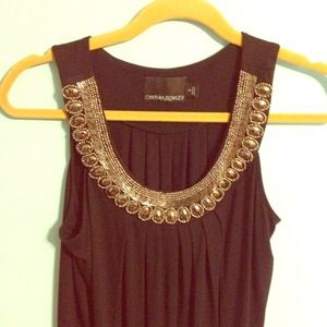 Knee length black dress