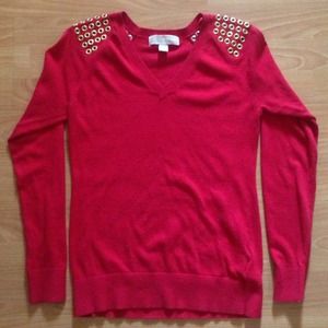 Michael Kors Grommet Sweater Red Blaze XS