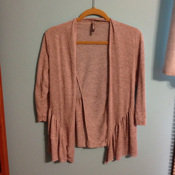 Grey Ruffled Cardigan - Picture 2 of 3