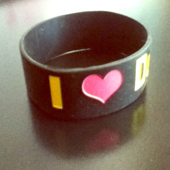 I heart dubstep Rubber bracelet