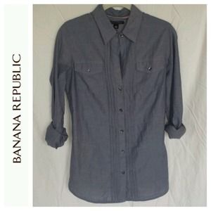 Banana Republic button up. Blue-Grayish color.