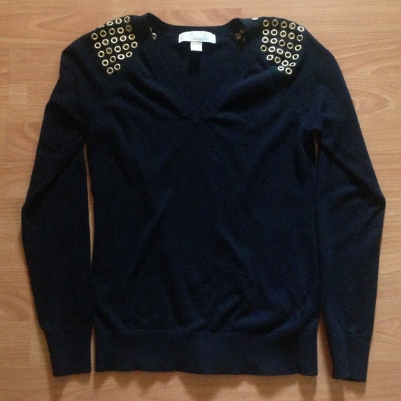 💚SOLD!💚 Michael Kors Grommet Sweater Black XS