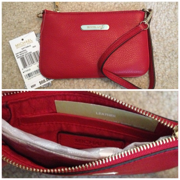 Red Michael Kors clutch