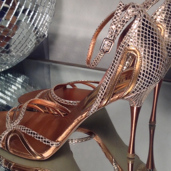 GUESS by Marciano Shoes | Rose Gold Ankle Strap Sandals | Poshmark