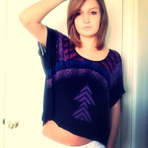 Tribal Print Flowy Top