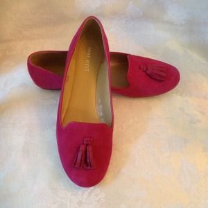 Fuscia Suede Flats Size 71/2