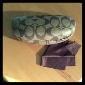 100% authentic Coach glasses case