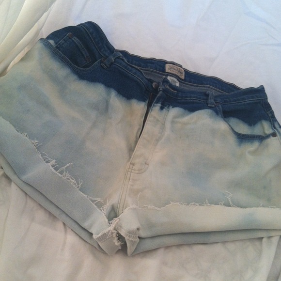 Size 20 handmade dip dye high waisted shorts!